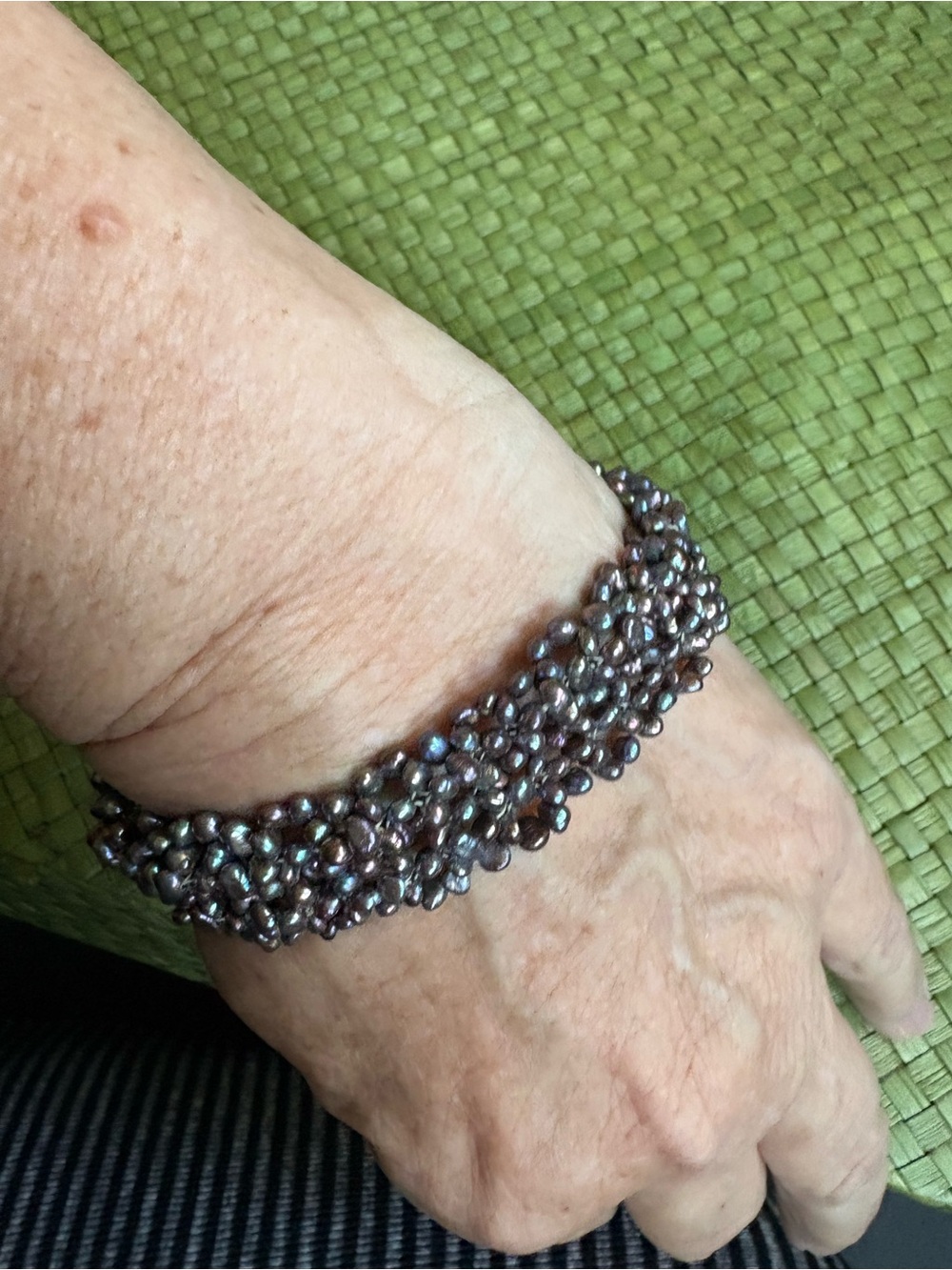 Handwoven tiny fresh water Pearl Bracelet